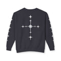 crewneck cross star design sweater