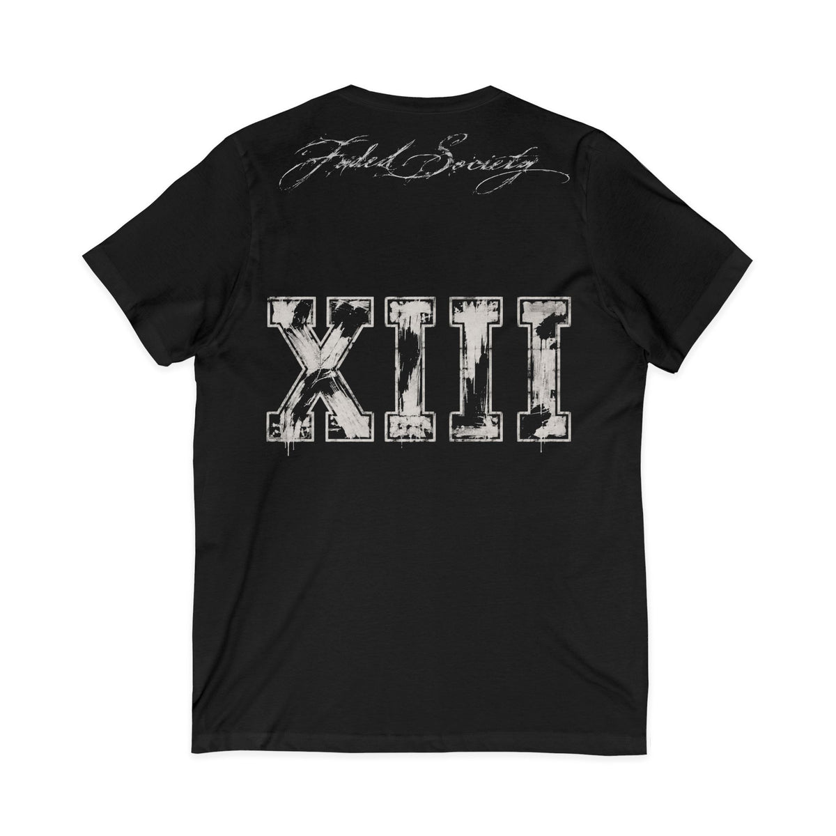 painted roman numbers 13 v neck jersey