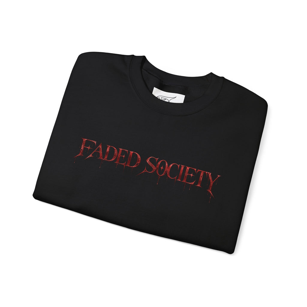 bloody war faded society sweatshirt