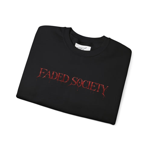 bloody war faded society sweatshirt