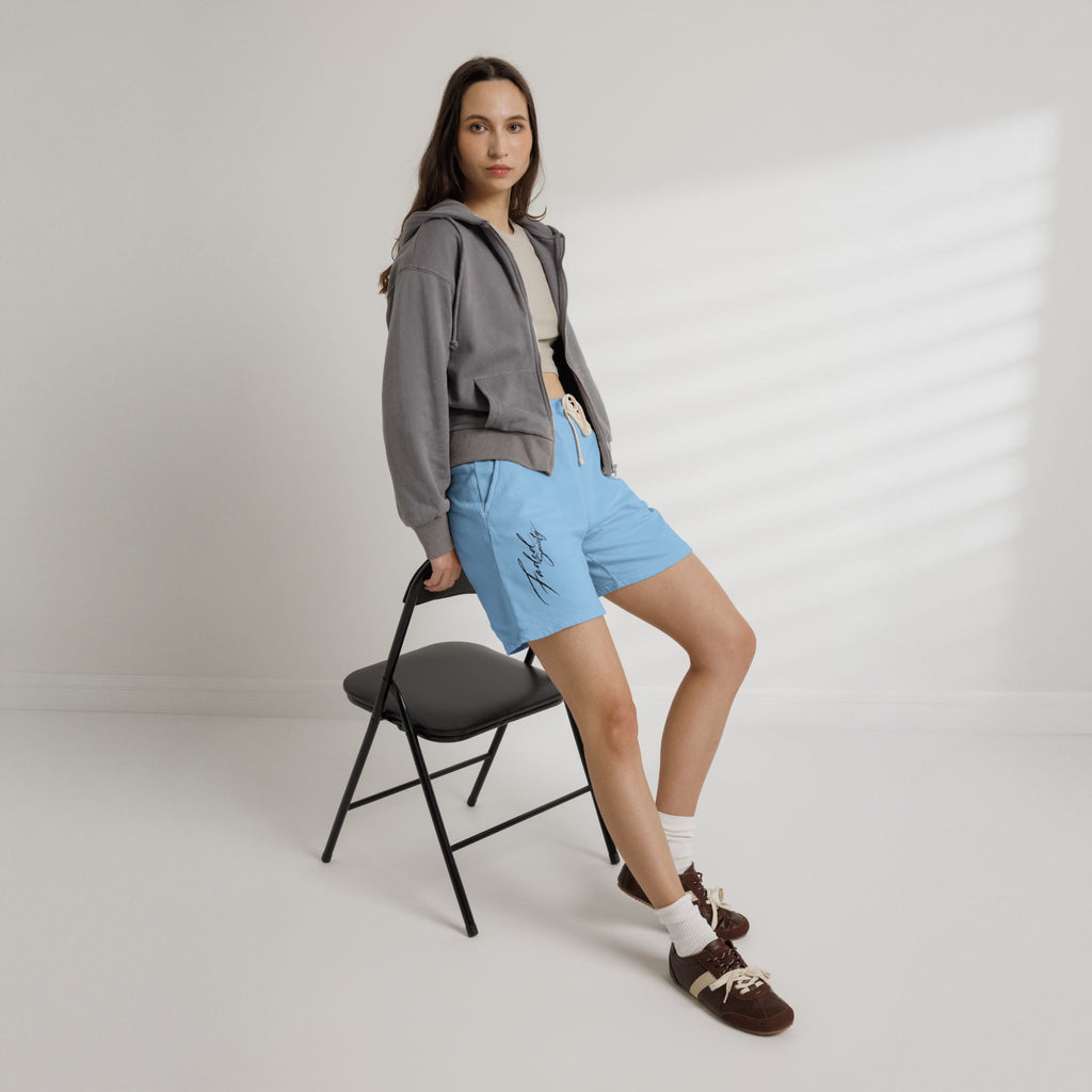faded society garment dyed fleece shorts