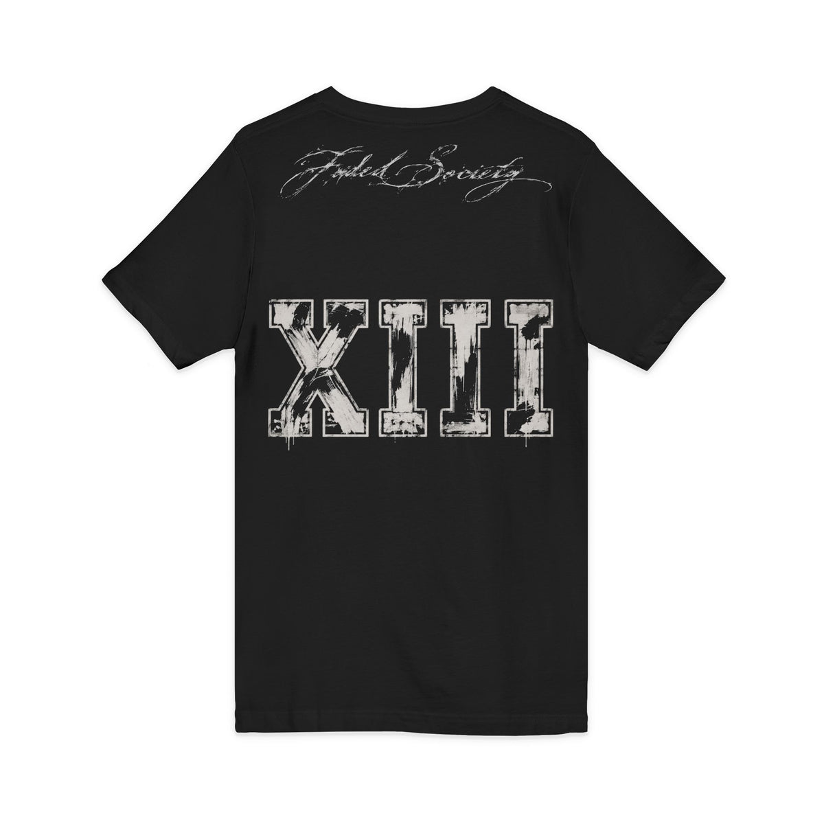 painted roman numbers 13 v neck jersey