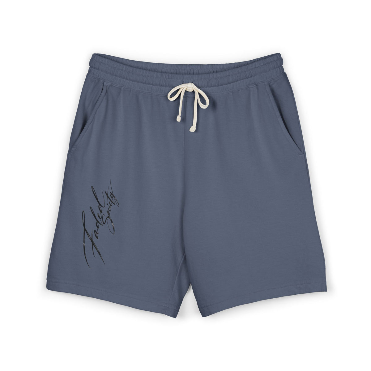 faded society garment dyed fleece shorts