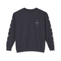 crewneck cross star design sweater
