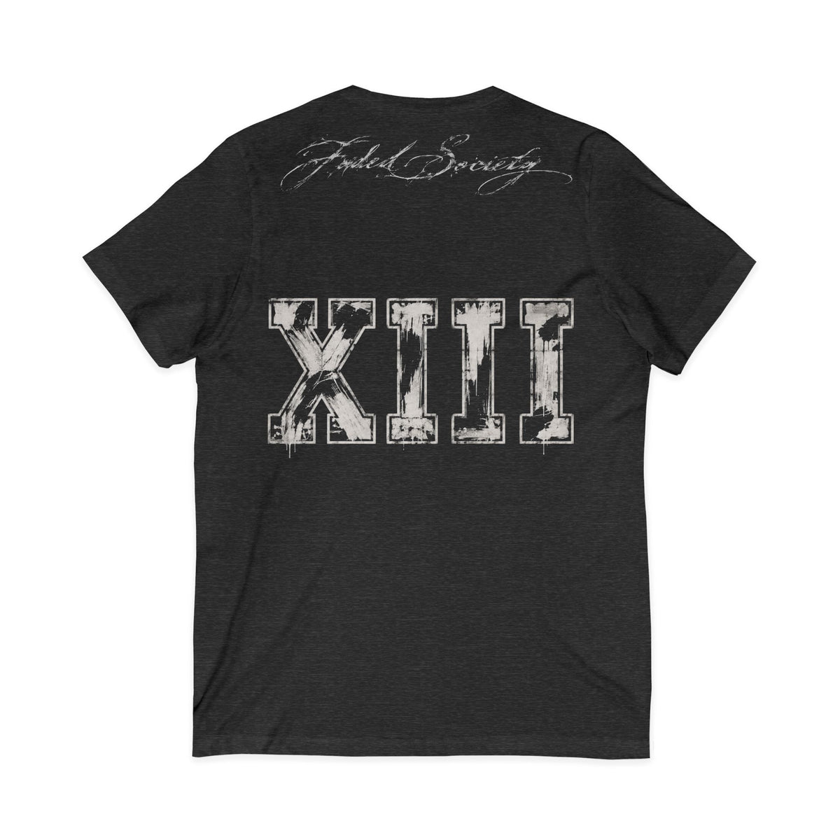 painted roman numbers 13 v neck jersey