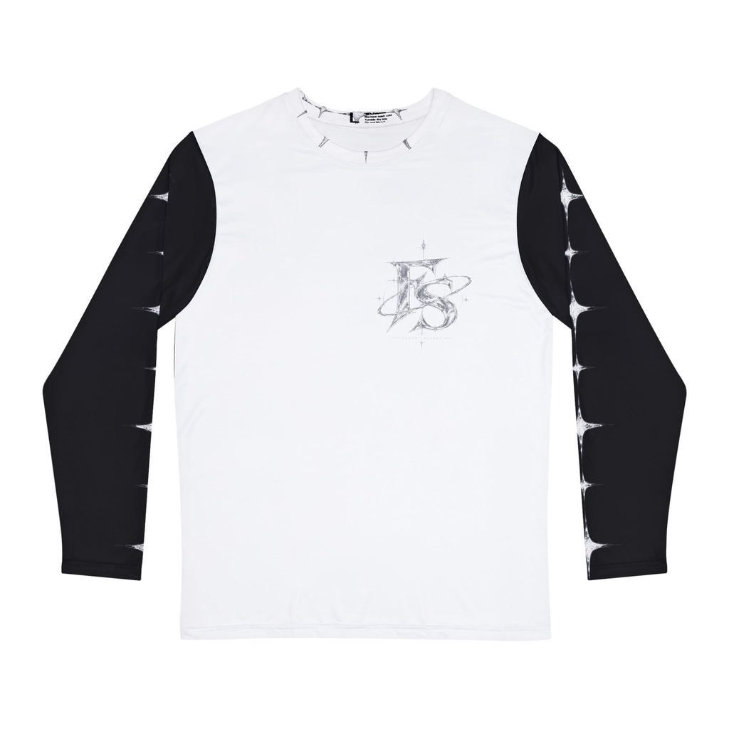 long sleeve contrast tee with classic star pattern