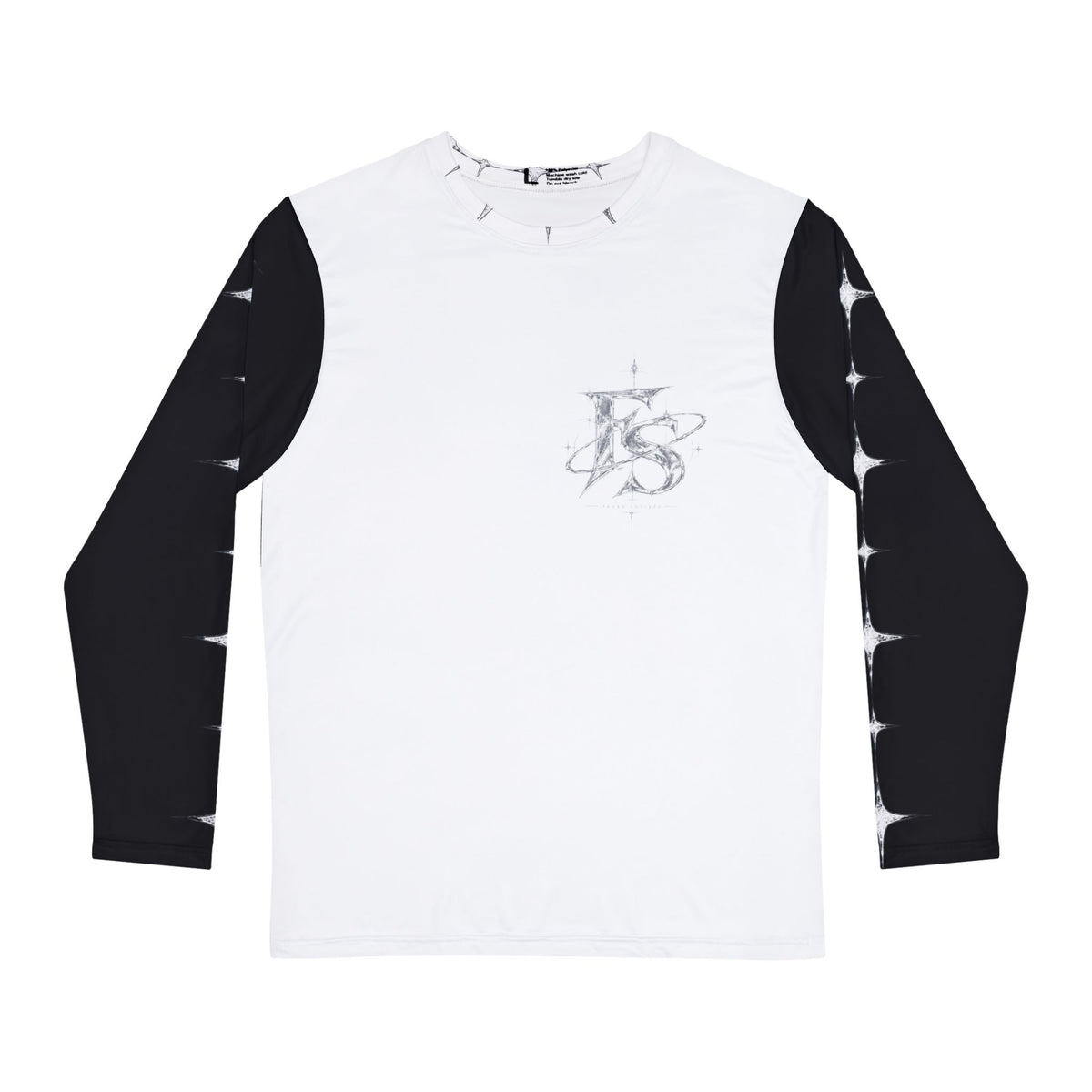 long sleeve contrast tee with classic star pattern